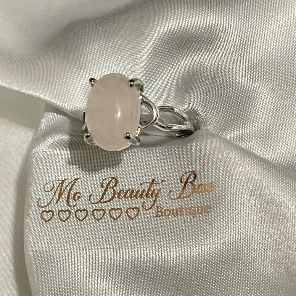 Pink Quartz Crystal Ring - Picture 2 of 5